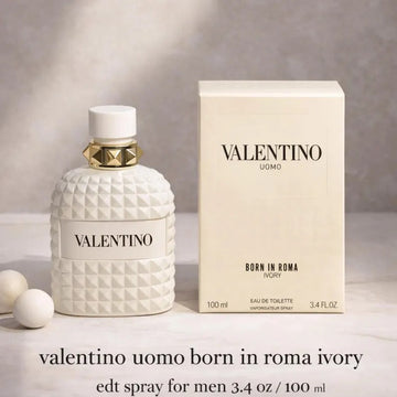 Valentino Uomo Born In Roma Ivory EDT for Men 100ml (3.4oz) | New Sealed Luxury Perfume